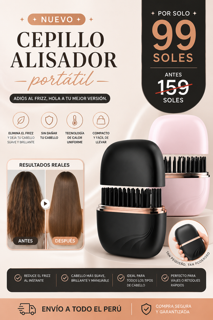 Mini Brush Pro | Elimina el Frizz en Segundos | Cabello Liso y Brillante
